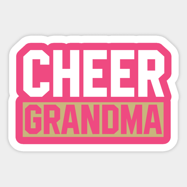 Cheer Grandma (white) Sticker by rockpapertshirts